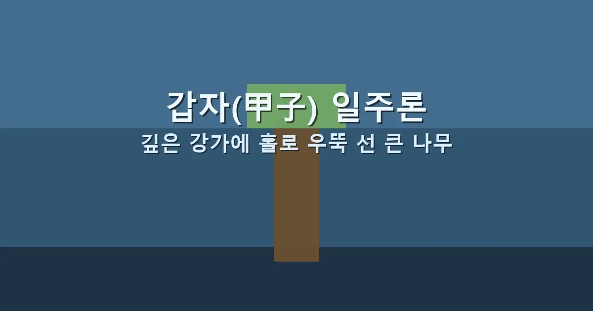 갑자(甲子) 일주론 — 깊은 강가에 홀로 우뚝 선 큰 나무