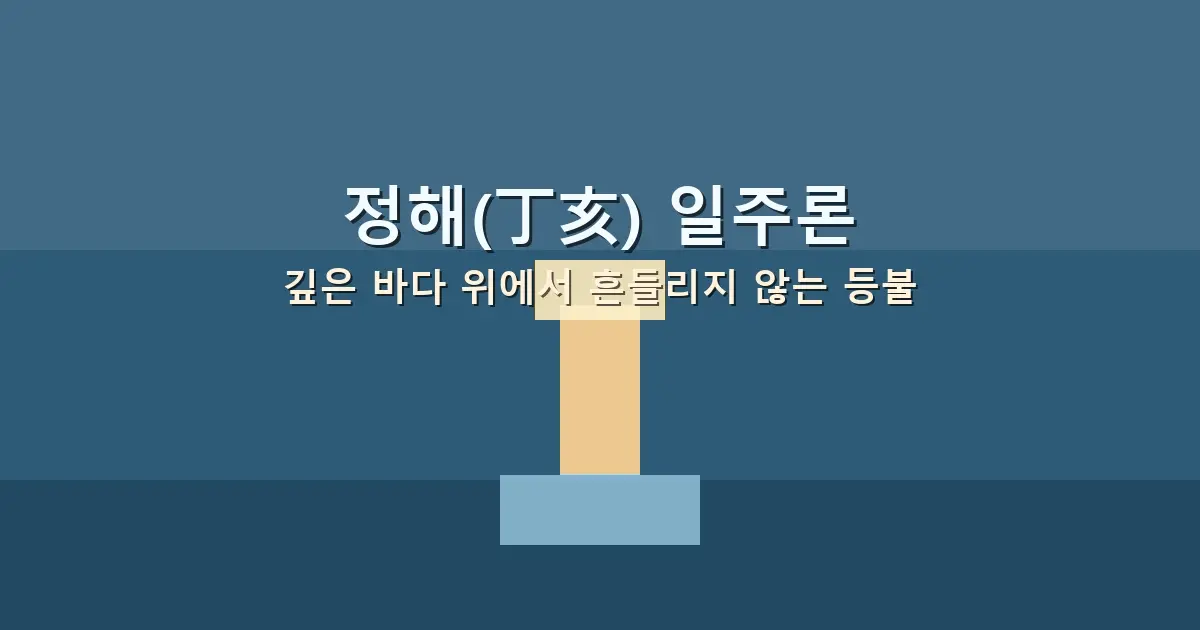 정해(丁亥) 일주론 — 깊은 바다 위에서 흔들리지 않는 등불