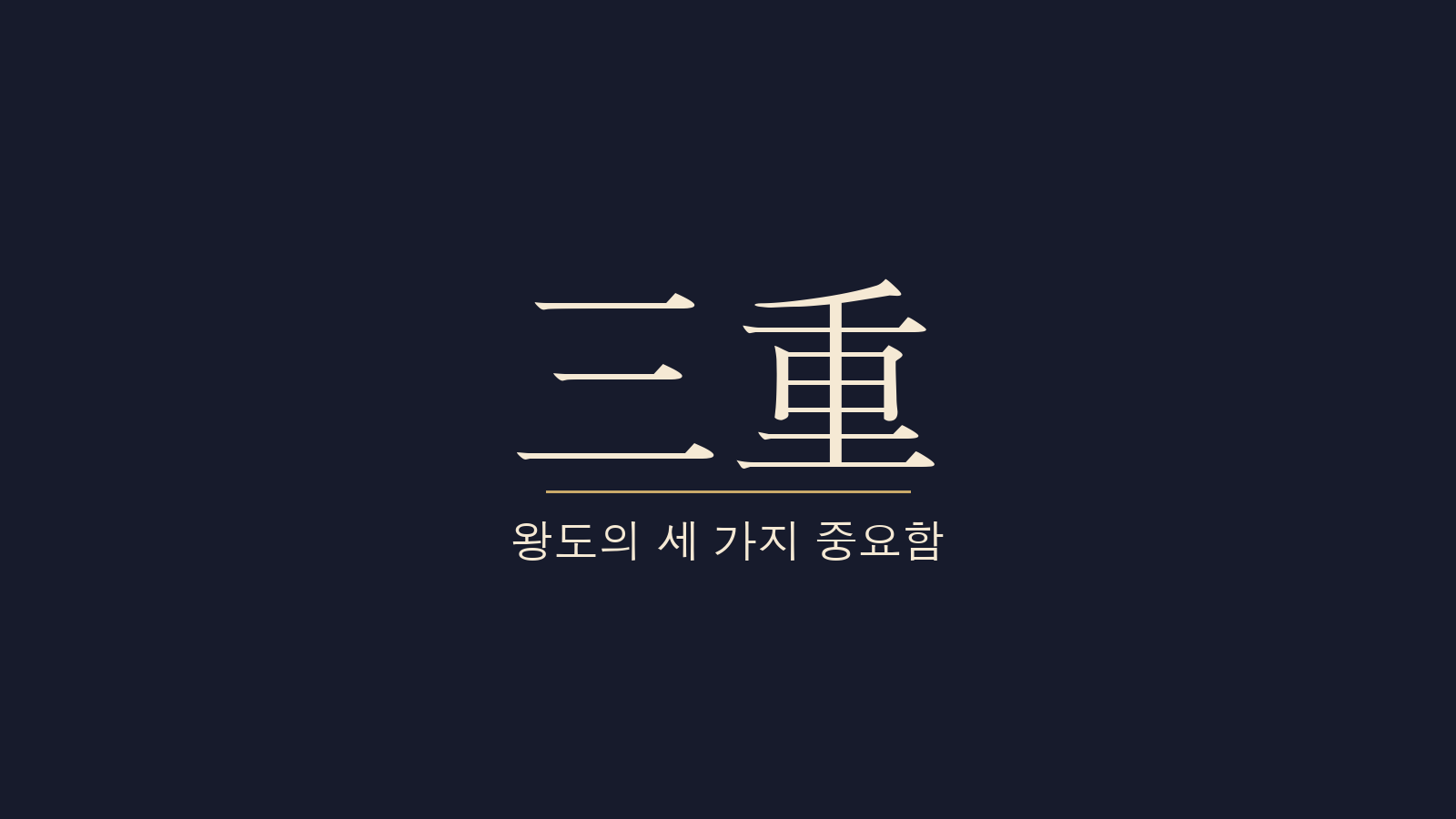 중용 29장 삼중지도(三重之道) 대표 이미지