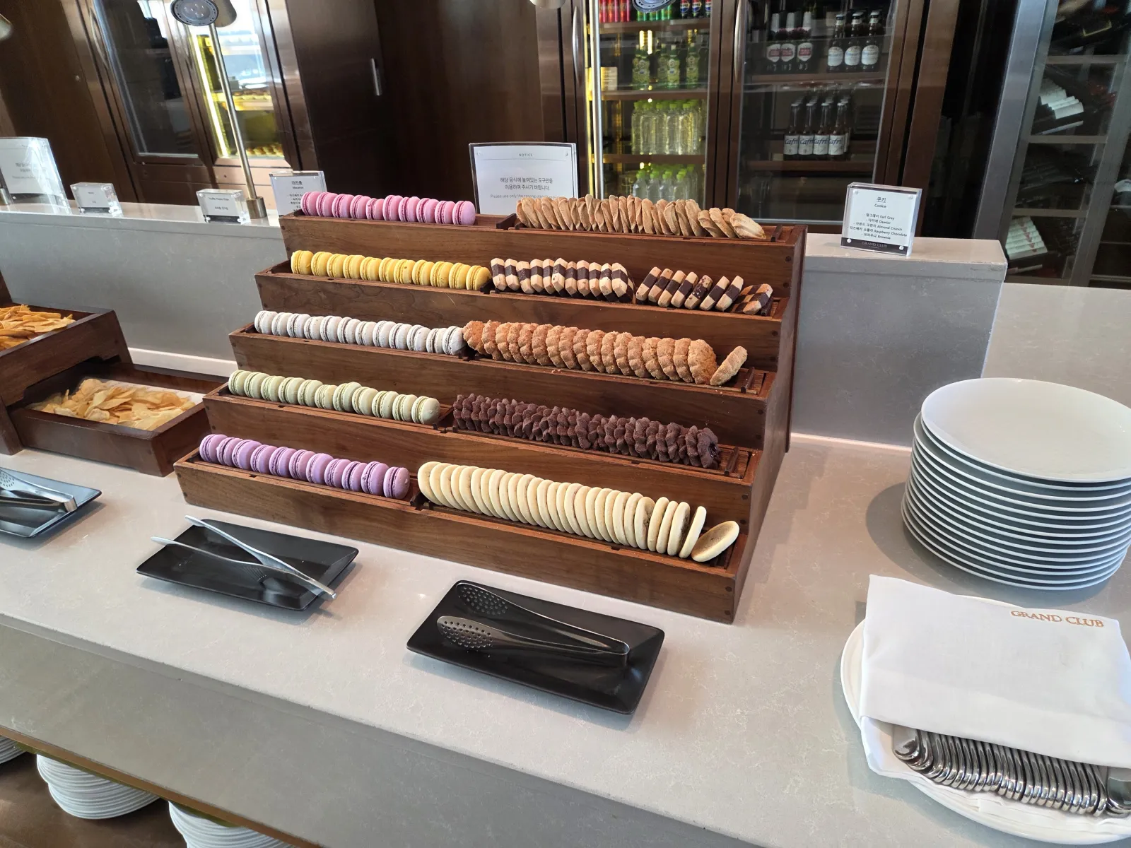마카롱과 쿠키 5단 우드 진열대