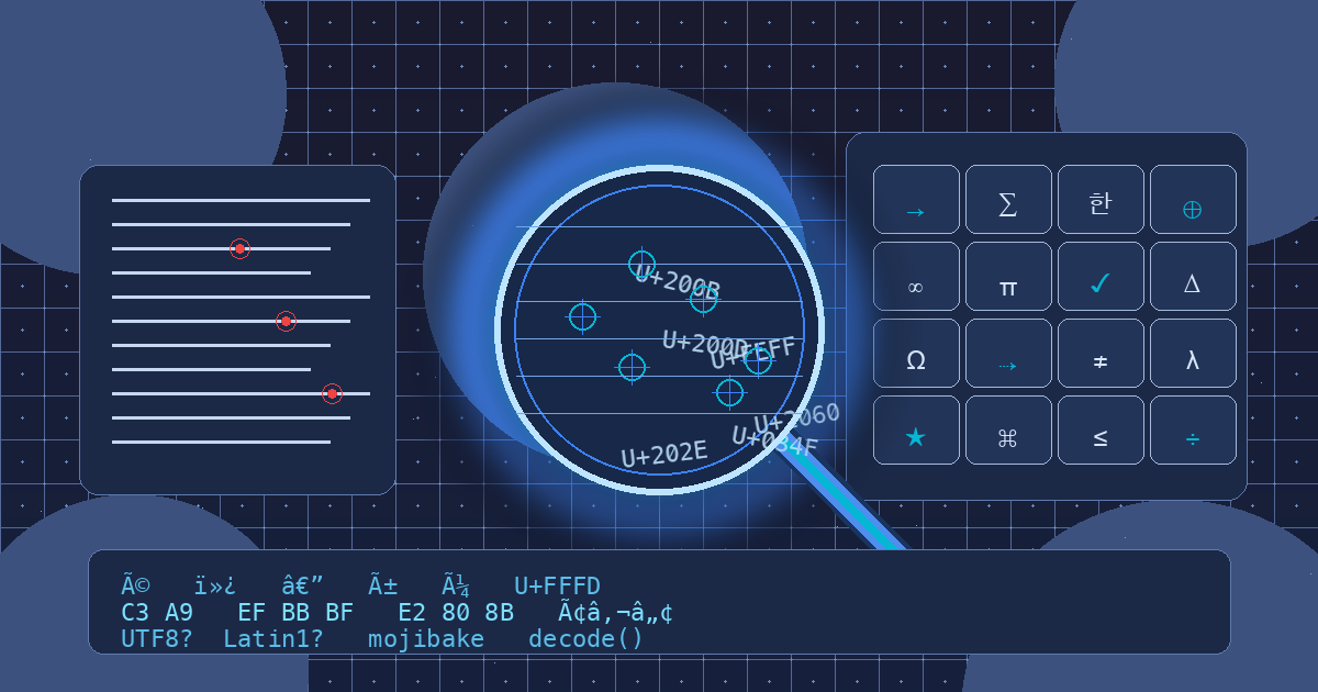 유니코드 도구 - 숨은 텍스트 탐지, 조합기, 인코딩 분석 기능 소개